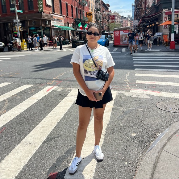 ASYMMETRIC BOX PLEAT SKORT - Picture 2 of 3